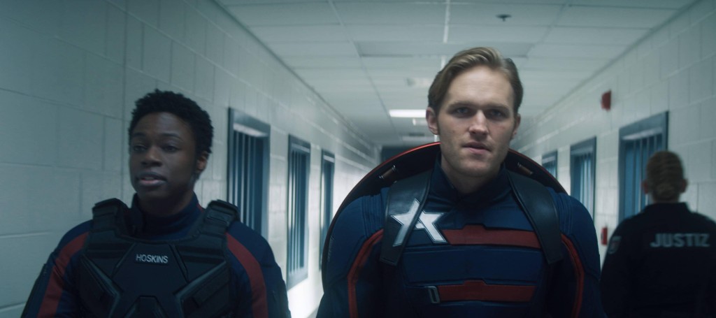 John Walker/ Captain America (Wyatt Russell) et Lemar Hoskins / Battlestar (Clé Bennett)