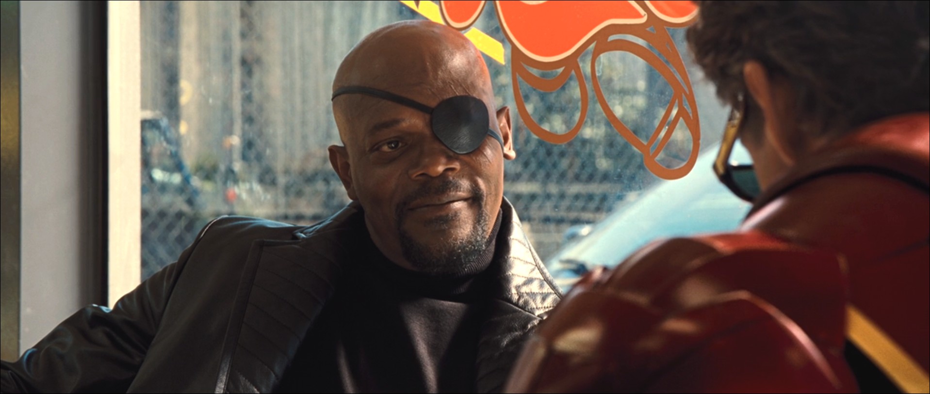 Nick Fury et Tony Stark dans le film MARVEL Iron Man 2