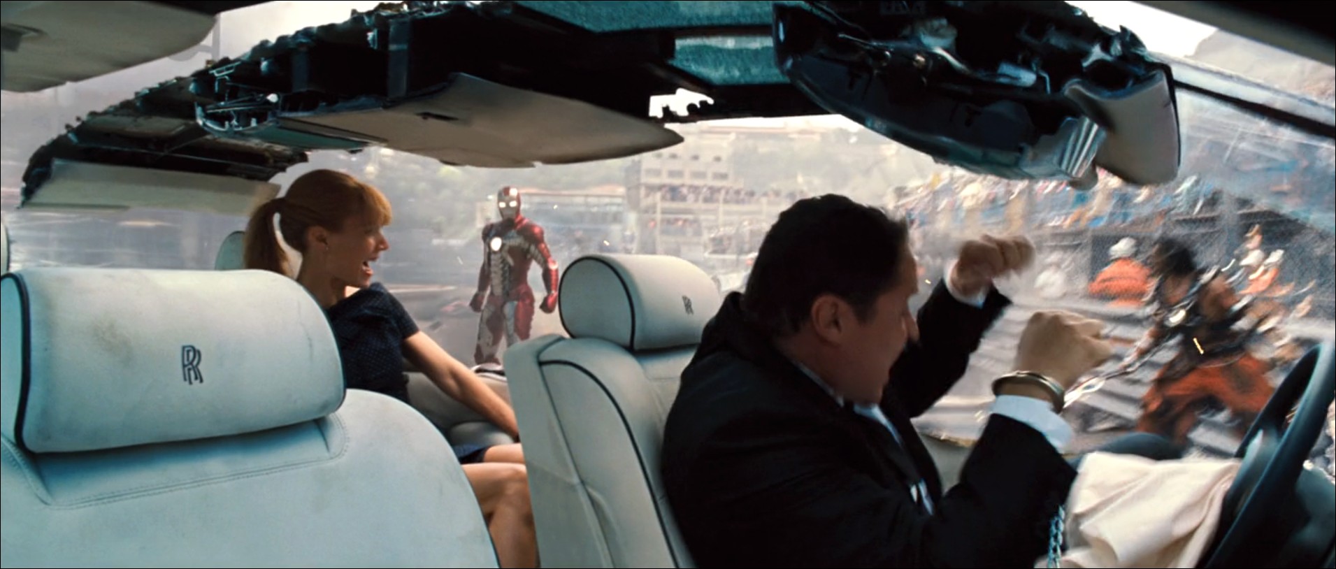 Pepper Potts, Happy Hogan et Iron Man, film MARVEL Iron Man 2