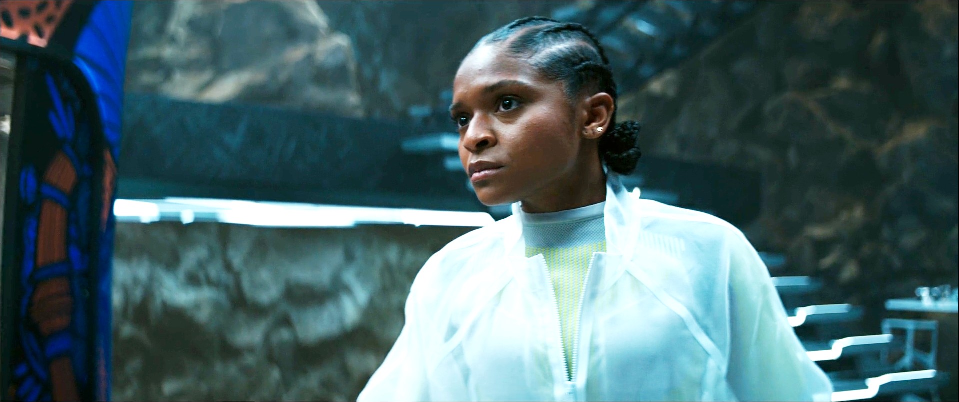 Riri Williams dans le film MARVEL Black Panther : Wakanda Forever